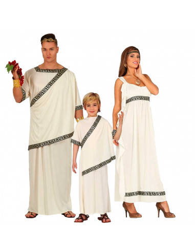 Tradineur - Disfraz romano adulto, fibra sintética, incluye túnica, carnaval, Arde Lucus, Halloween, cosplay, fiestas (Talla L)