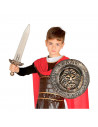Tradineur - Set de escudo y espada infantil con grabado de león, para Arde Lucus, halloween y celebraciones. Tamaño set: 49 x 30