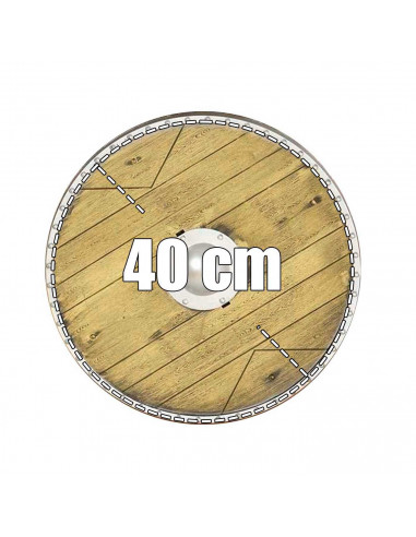 Tradineur - Escudo vikingo de plástico, complemento para Arde Lucus, carnaval, Halloween, fiestas, Ø 40 cm