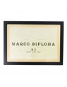 Marco de madera negro para diploma A3 de 42 x 29,7 cm, marco para fotos, documentos, certificados, premios para colgar en la par