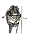 Tradineur - Casco gladiador romano, talla adulta, para Arde Lucus, halloween y celebraciones. Tamaño: 35 x 22 x 27,5 cm