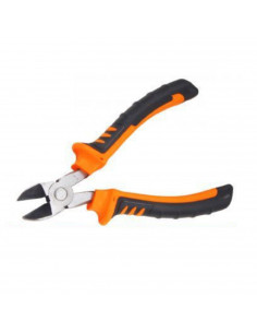 Tradineur - Alicates cortantes 20 cm, mango antideslizante, alicate de precisión, hierro y plástico, punta de 2,5 cm, tenaza, ma