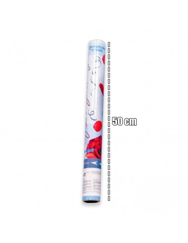 Tradineur - Tubo confeti de pétalos de rosas, 50 cm longitud, cañón lanzador, ideal para festividades y celebraciones