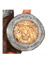 Tradineur - Escudo romano, grabado de león, complemento para Arde Lucus, halloween y celebraciones. 44 cm diámetro