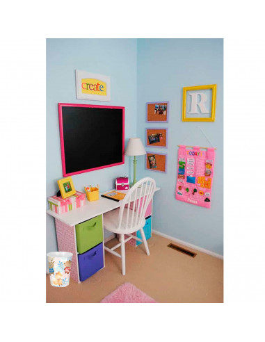 Tradineur - Papelera infantil de plástico decorada con animales, cubo de basura para estudio, dormitorio de niños (Bosque, 25,5