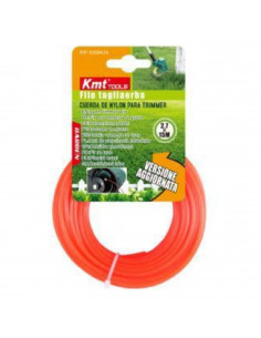 Cuerda de nylon trimmer para desbrozadadora 2,7 mm x 15 m, bobina de hilo de recambio, desbrozar, cortar césped, mantenimiento j