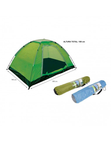 Tradineur - Tienda de campaña, capacidad de 2 personas, ligera, portatil, Color Surtido. 100 x 200 x 140 cm.