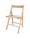 Tradineur - Silla plegable de madera de haya con reposapiés para exterior, jardín, terraza, balcón, patio, ligera y resistente,
