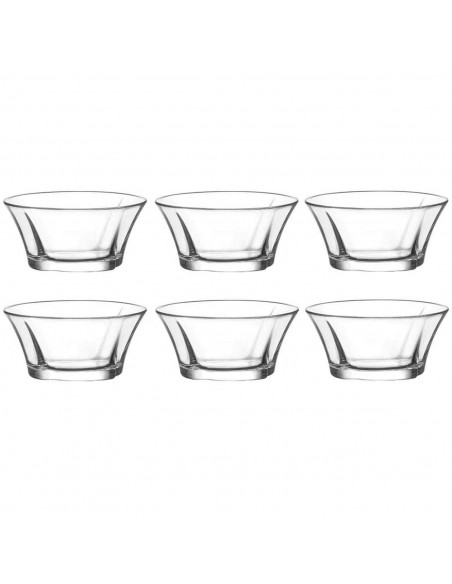 Tradineur - Set de 6 boles de cristal, modelo Truva, cuencos para servir aperitivos, postres, resistentes, aptos para lavavajill