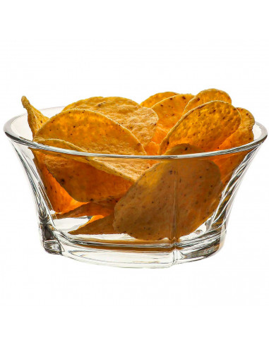 Tradineur - Set de 6 boles de cristal, modelo Truva, cuencos para servir aperitivos, postres, resistentes, aptos para lavavajill