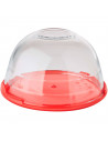 Tradineur - Bol de mezclas de vidrio borosilicato con tapa de plástico, cuenco multiusos apto para microondas, lavavajillas (1 l