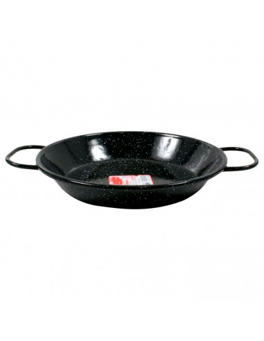 Tradineur - Paellera valenciana esmaltada, 1 ración, cocinar arroces, apta para gas, vitrocerámica, cocina eléctrica y lavavajil