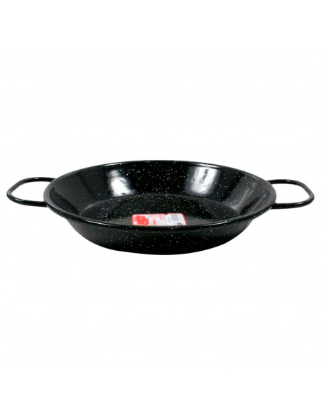 Tradineur - Paellera valenciana esmaltada, 1 ración, cocinar arroces, apta para gas, vitrocerámica, cocina eléctrica y lavavajil