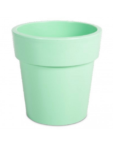 Tradineur - Maceta redonda con aro desmontable, plástico, macetero, tiesto para plantas, flores, balcón, terraza, hogar, 7,8 lit