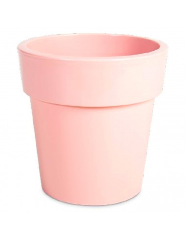 Tradineur - Maceta con aro desmontable redonda, plástico, macetero, tiesto para plantas, flores, balcón, terraza, hogar, 4 litro