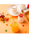 Tradineur - Bote de vidrio para yogurtera con tapa de plástico, frasco, tarro rellenable para preparar yogures, natillas, potito