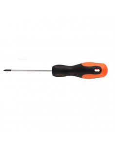Destornillador de estrella 3 x 100 mm con punta magnética, destornillador de cruz, cabezal de acero y mango de plástico ergonómi