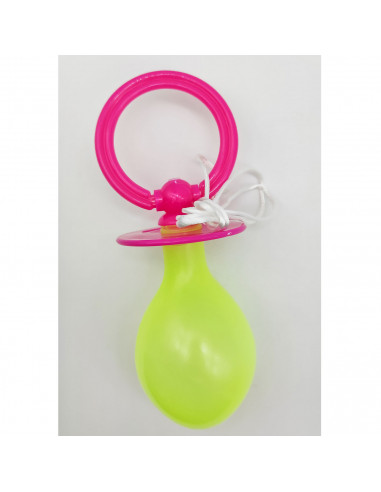 Tradineur - Chupete gigante con cordón, plástico, complemento de disfraz de payaso, carnaval, halloween, circo, fiestas, cumplea