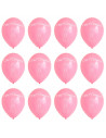 Tradineur - Set de 12 globos de Primera Comunión, látex de caucho natural, decoración en fiestas, celebraciones, hogar (Rosa, Ni