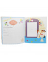 Tradineur - Libro de Primera Comunión con tapa acolchada, incluye espacios para fotos, dedicatorias, datos personales, regalos (