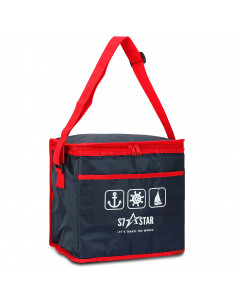 Tradineur - Bolsa nevera térmica porta alimentos con correa ajustable y aislante interior, plegable, picnic, playa, camping (15