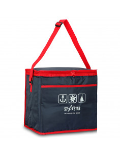 Tradineur - Bolsa porta alimentos, nevera térmica con correa ajustable y aislante interior, plegable, picnic, playa, camping (23