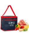 Tradineur - Bolsa porta alimentos, nevera térmica con correa ajustable y aislante interior, plegable, picnic, playa, camping (23