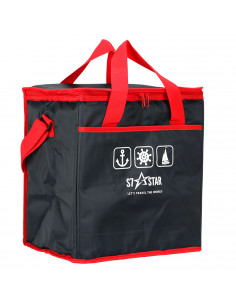 Tradineur - Bolsa térmica porta alimentos, nevera con asas, correa ajustable y aislante interior, plegable, picnic, playa, campi