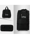 Tradineur - Maleta plegable de tela con 4 ruedas giratorias y asas, bolsa de viaje extensible, 3 posiciones, ligera, resistente