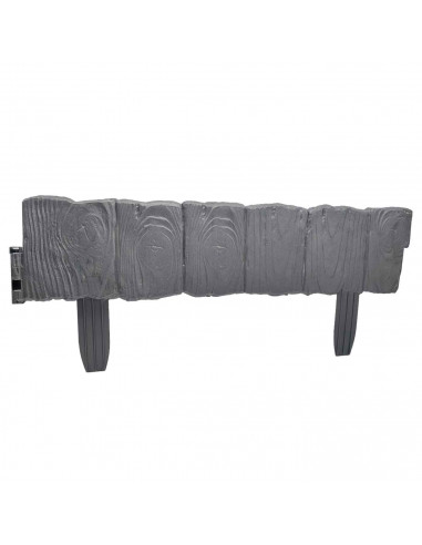 Tradineur - Valla de plástico - Nº 3 - Borde Flexible para jardín - Delimitacion borde para cespéd, plantas, flores, decoración
