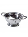 Tradineur - Escurridor de acero inoxidable de 29 cm de diámetro y 13,5 cm de alto con pie. Escurreverduras de inox para comida,