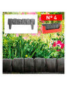 Tradineur - Valla de plástico decorativa de jardín - Borde para cespéd, plantas, flores, decoración de exterior - N.º 4 - 18,5 x