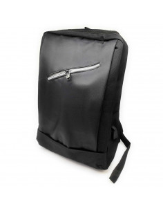 Tradineur - Mochila de tela para portátil con puerto de carga USB y cable USB, trabajo, estudiantes, viaje, 42 x 30 x 12 cm, col