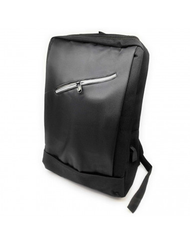 Tradineur - Mochila de tela para portátil con puerto de carga USB y cable USB, trabajo, estudiantes, viaje, 42 x 30 x 12 cm, col