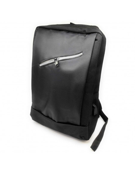 Tradineur - Mochila de tela para portátil con puerto de carga USB y cable USB, trabajo, estudiantes, viaje, 42 x 30 x 12 cm, col