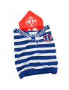 Tradineur - Toalla de baño infantil de microfibra, poncho marinero con capucha, muy suave, absorbente, secado rápido, playa, pis