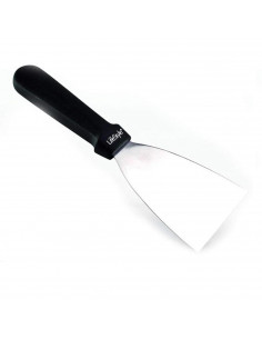 LifeStyle - Espátula triangular de acero inoxidable 24 cm, paleta de cocina y repostería, mango de plástico con agujero, utensil