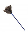 Tradineur - Plumero de avestruz con mango de plástico extensible de 58 a 102 cm, plumas suaves, lavable, polvo, telas de araña,
