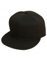 Tradineur - Gorra de béisbol ancha para hombre con ajuste posterior a presión, 100% poliéster, accesorio sport, skate (Negro, ta