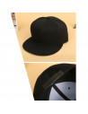 Tradineur - Gorra de béisbol ancha para hombre con ajuste posterior a presión, 100% poliéster, accesorio sport, skate (Negro, ta
