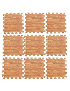 Tradineur - Pack de 9 baldosas de goma eva, grosor de 1 cm, esterilla, puzzle para suelo de gimnasio, fitness, yoga, alfombrilla