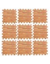 Tradineur - Pack de 9 baldosas de goma eva, grosor de 1 cm, esterilla, puzzle para suelo de gimnasio, fitness, yoga, alfombrilla