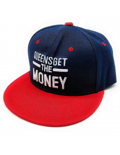 Tradineur - Gorra de béisbol ancha "Queens" para hombre con ajuste posterior a presión, 100% poliéster, accesorio sport, skate,