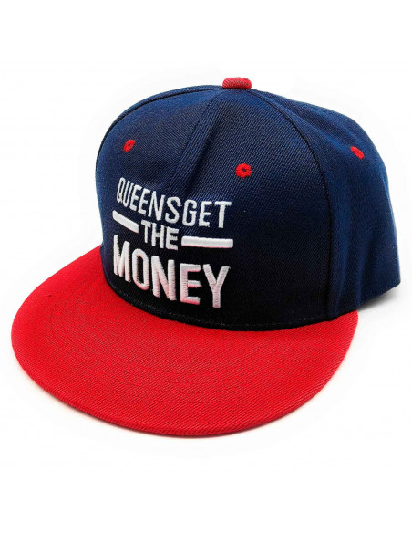 Tradineur - Gorra de béisbol ancha "Queens" para hombre con ajuste posterior a presión, 100% poliéster, accesorio sport, skate,