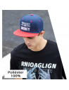 Tradineur - Gorra de béisbol ancha "Queens" para hombre con ajuste posterior a presión, 100% poliéster, accesorio sport, skate,