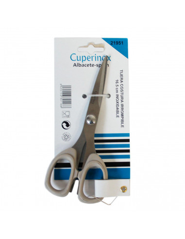 Cuperinox - Tijeras de costura 16,5 cm acero inoxidable, tijera multiuso especial para labores de costura, cocina, extremo punti