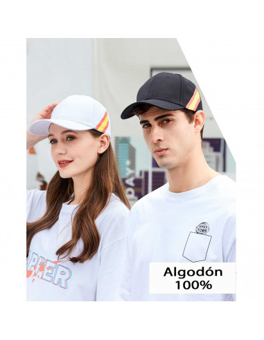 Tradineur - Gorra con la bandera de España, ajuste posterior con hebilla metálica, 100% algodón, deporte, golf, adulto unisex, t