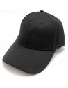 Tradineur - Gorra clásica de adulto con ajuste posterior de velcro, 100% poliéster, accesorio deporte, skate, aire libre (Negro,