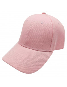 Tradineur - Gorra clásica con ajuste posterior de velcro, adulto, 100% poliéster, accesorio deporte, skate, aire libre (Rosa, ta