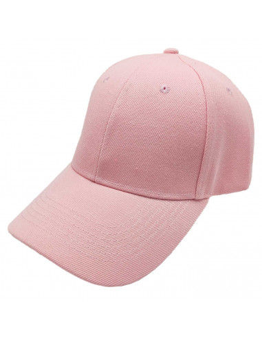Tradineur - Gorra clásica con ajuste posterior de velcro, adulto, 100% poliéster, accesorio deporte, skate, aire libre (Rosa, ta